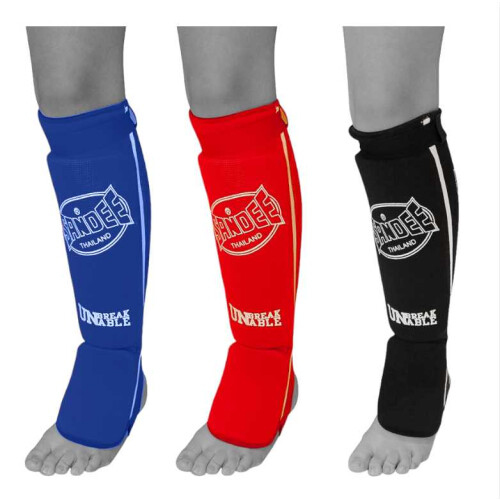 (Blue, Junior) Sandee Cotton Lightweight Shin Guards 1