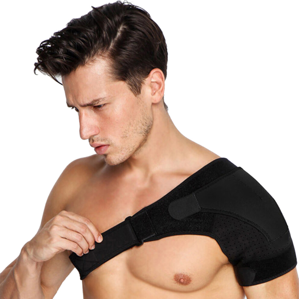 Adjustable Shoulder Brace for Men Women, Shoulder Support with Pressure Pad & Moisture Wicking SBR Material, Shoulder Pain Relief Compression Therapy