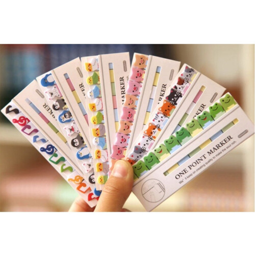 (Heart)1pc Stylish 150 Pages Sticker Bookmark Sticky Notes Creative School Office 1