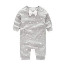 (Gray,M(59cm))Combinaison bébé nœud papillon enfant coton barboteuse body tenue vêtements