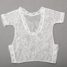 (White)Body barboteuse dentelle florale bébé fille tenue vêtements