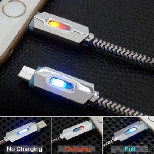 (gold,One size)Usb31 Nylon Braided Lights Led Cable Android Sync Data Cable Typec Fast Charging Cables