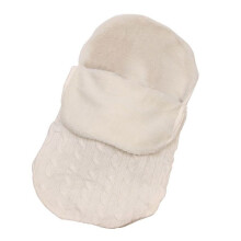 (White)Manta envolvente para cochecito de bebé tejida cálida bolsa de cochecito de bebé para dormir