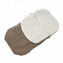 (Khaki)Manta envolvente para cochecito de bebé tejida cálida bolsa de cochecito de bebé para dormir
