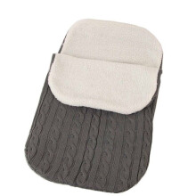 (Dark Gray)Manta envolvente para cochecito de bebé tejida cálida bolsa de cochecito de bebé para dormir
