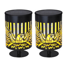 2 Pack Solar Fence Lights Metal Solar Powered Outdoor Wall Deck Step Lights for Garden Post Patio Backyard Yard Decor C