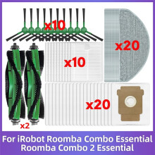 For Combo Essential / Vac Essential Vacuum Cleaner Replacement Parts Roller Side Brush Filter Mop Cloth