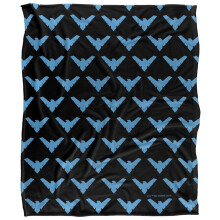 Batman All Over Logo Nightwing Blanket