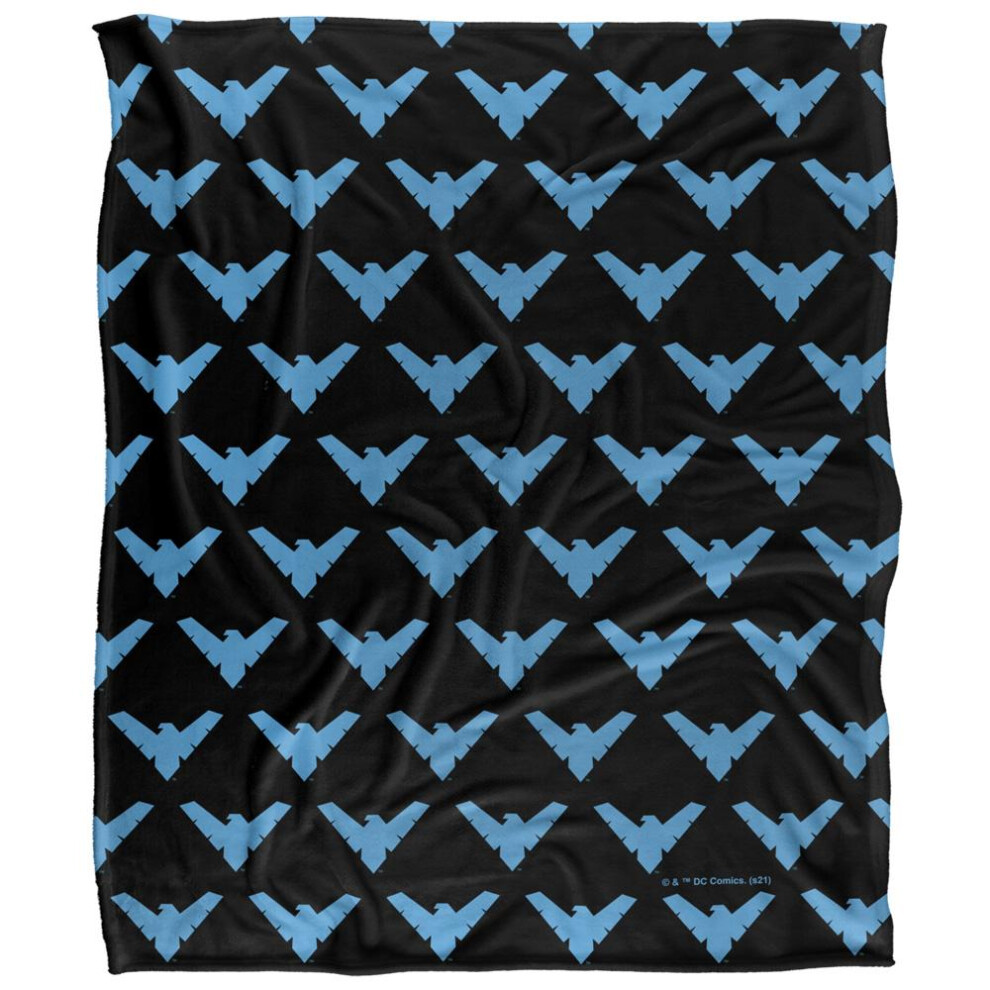 Batman All Over Logo Nightwing Blanket
