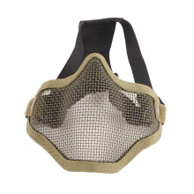 Essentielle Airsoft-Ausrüstung: Halbgesichtsmaske aus kohlenstoffarmem Stahlgewebe mit verstellbarem Riemen für individuellen Tragekomfort,