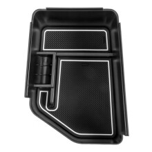 Center Console Organizer Tray for 2022+ EV6 Armrest Storage Box Interior Accessories with Coin Holder, White