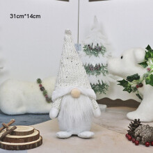 (Short Leg White)Faceless Doll Christmas Decorations Home Ornament Xmas Gifts Hanging Doll Leg