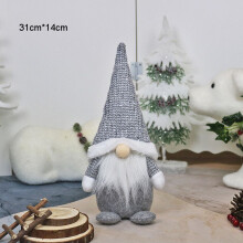(Short Leg Gray)Faceless Doll Christmas Decorations Home Ornament Xmas Gifts Hanging Doll Leg
