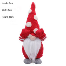 (Facepalm Red)Faceless Doll Christmas Decorations Home Ornament Xmas Gifts Hanging Doll Leg