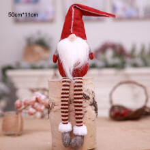 (Stripe Red)Faceless Doll Christmas Decorations Home Ornament Xmas Gifts Hanging Doll Leg