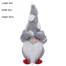 (Facepalm Gray)Faceless Doll Christmas Decorations Home Ornament Xmas Gifts Hanging Doll Leg