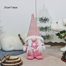 (Short Leg Pink)Faceless Doll Christmas Decorations Home Ornament Xmas Gifts Hanging Doll Leg