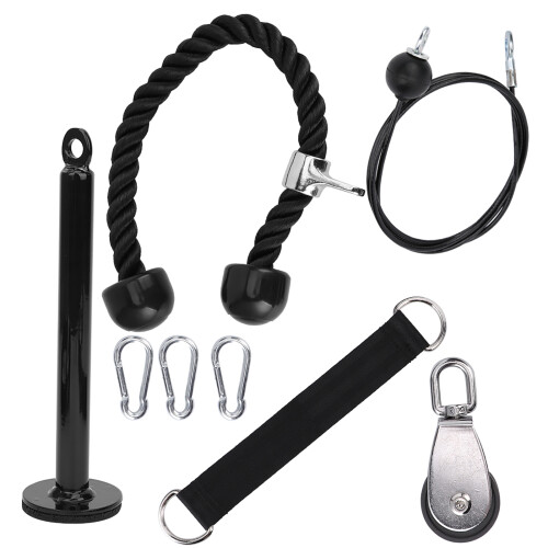 8Pcs Adjustable Pulley Rope Gym