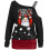 (Black Strap Joy,2XL)Damen Weihnachtspullover Pulli lockeres Sweatshirt Damen Weihnachtskleid Tops Bluse 1
