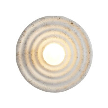 Applique Murale Rustique Blanche en Verre, Luminaire Mural Rond en Résine, Applique Murale Moderne pour Chambre à Coucher.
