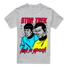 (XXL, Sport Heather) Star Trek Mens Kirk & Spock T-Shirt