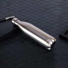 (Silver,500ml)Stainless Steel Outdoor Sports Camping Insulated Coke Shaped Vacuum Bottle Water