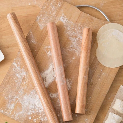 Household Rolling Pin, 25/30/50CM 3-Pack Solid Wood Wooden Rolling Pin, Dough Utensil Kitchen 2