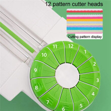 Paper Trimmer Craft Paper Cutter: 4 Style Scrapbooking Tool Straight Line/Dotted Line/Lace/Indentation for Cutting Photo