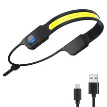 LED COB Headlamp Light USB Rechargeable  Torch Digital Power Dispaly Headlight for Camping Walking Fishing Hiking