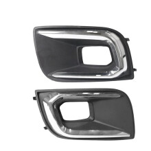 Car Front Bumper Fog Light Bezel Cover Fog Lamp Frame 520400C010 520300C010 for  Sequoia 2018-2021