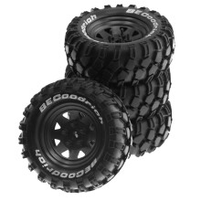 Pneus de Roue Beadlock en MéTal de 1,9 Pouces pour Voiture sur Chenilles 1:10 RC Axial SCX10 90046 TRX4 Redcat GEN8, Noir