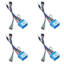 4X Adaptateur de Faisceau de Câblage StéRéO Android 16 Broches pour Faisceau de Câblage StéRéO ///