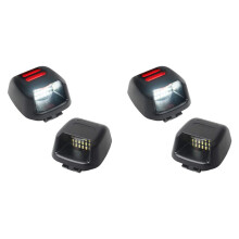 4Pcs Red Tube SMD LED License Plate Light for Navara D40 2005-2016