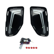 Car LED Daytime Running Light DRL for 2024 Turn Signal Light Fog Lamp, White+Yellow+ Light