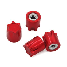 1/10 Modellauto Aluminiumlegierung M4 Mutter Kletterradnabenmutter für SCX10 90046 -4, Rot