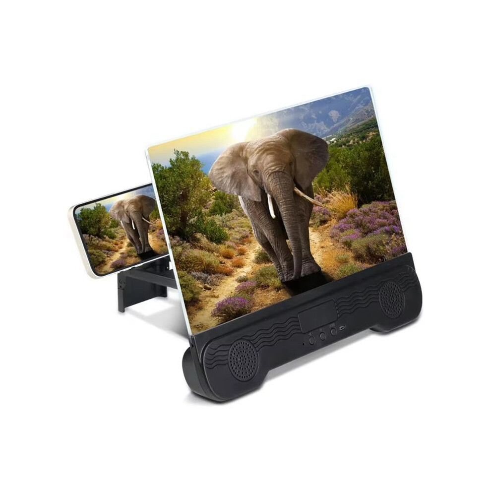 14In Cell Phone Screen Magnifier With Wireless Speaker Foldable Phonestand With Screen Amplifier For Movies,Video,Gaming 4711324384771