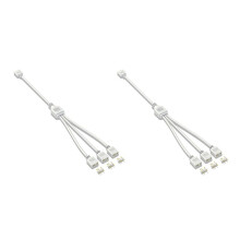 2X 5V 3-Pin Extension Cable for Computer Motherboard 1 Point 3 Hub Cable Connection Extension ARGB Splitter, White