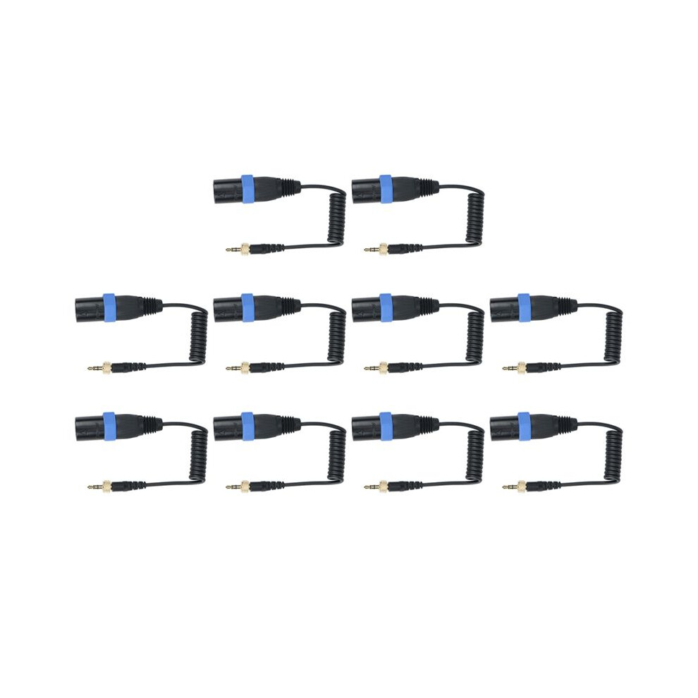 10X Locking Type 3.5Mm To 3.5Mm Trs To Xlr Male Microphone Output Universal Audio Cable For Wireless Receivers 4711790677438