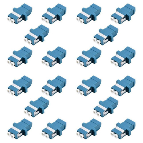 LC Fiber Optic Adapter - LC to LC Duplex Singlemode Coupler - 20 Pack -