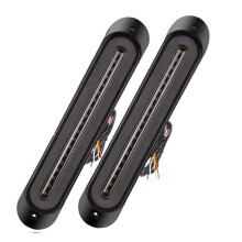 Car LED Dynamic Turn Signal Lights 12V-24V Tail Light Warning Light Outline Lamp for Bus Trailer RV Truck MK-021,A