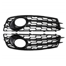 1 Pair Car Front Bumper Fog Light Mesh Grille for A3 8P S- 2009-2012 Fog Lamp Honeycomb Grille Covers