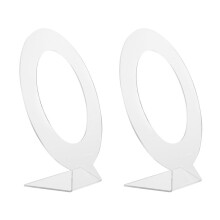 2 Piezas Soporte de ExhibicióN de Clip Pelo AcríLico,Estante de Almacenamiento de Clip para Pelo,Soporte de ExhibicióN Clip Redondo para JoyeríA,