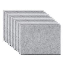Pack de 12 panneaux muraux insonorisants-gris argenté