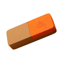 Portable Bike Pattern Glasses Case Square Hard Shell-Brown