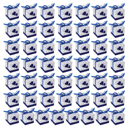 50Pcs Square Candy Boxes Multipurposes Organization-Navy Blue1