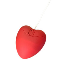 Petite souris USB en forme de cœur, pour PC, jeu d'ordinateur,