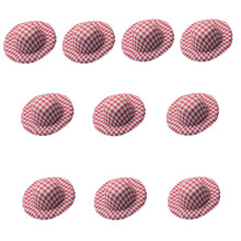 10 Stück unfertige Mütze aus weichem Stoff, 5,8 cm,-Rot