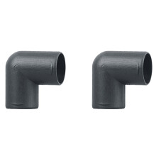 2X, 42mm Car Air Heater Ducting Pipe Air Vent Outlet L Shape Elbow Bend Pipe Exhaust Connector for Webasto Eberspaecher