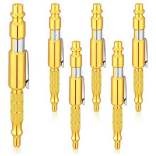 6Pcs 1/4In I/MType Adjustable Pocket Plug Air Blow GunAir Blower for Compressor Air Blower Pen for Dust Cleaning,Gold