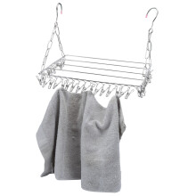 Stainless Steel Clothes Drying Rack with 36 Clips, 40cm Length